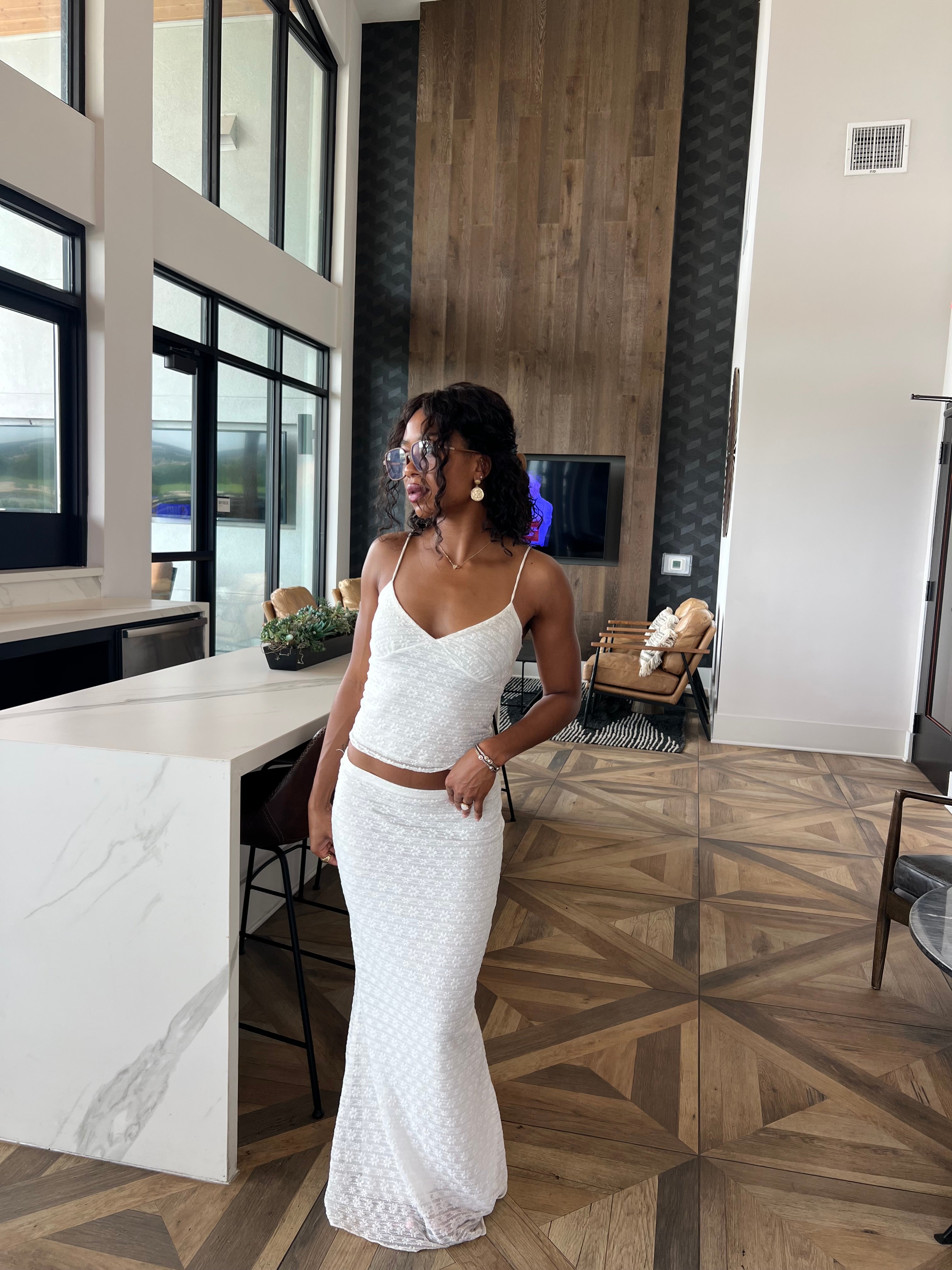 LACE CAMI TOP & MAXI SKIRT SET